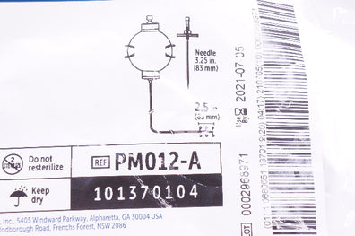 Halyard PM012-A On-Q Pain Relief System with Cath. 100ml Ndle 3.25inch 2.5inch